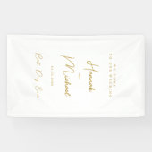 Elegante, weiße, minimale Hochzeit Banner (Horizontal)