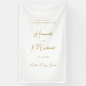 Elegante, weiße, minimale Hochzeit Banner (Vertikal)