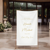Elegante, weiße, minimale Hochzeit Banner