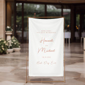 Elegante, weiße, minimale Hochzeit Banner