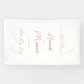 Elegante, weiße, minimale Hochzeit Banner (Horizontal)