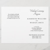 Elegante weiße minimalistische Hochzeitsprogramme (Vorderseite)