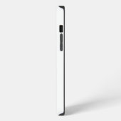 Elegante weiße Monogramm-Initialen iPhone Hülle (Linke Seite)