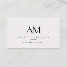 Elegante weiße Monogramm-Minimalist Professional B