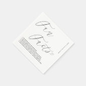 Elegante weiße Napkins mit Personalisierten Fun-Fa Serviette (Ecke)