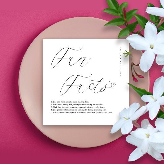 Elegante weiße Napkins mit Personalisierten Fun-Fa Serviette