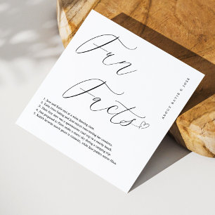 Elegante weiße Napkins mit Personalisierten Fun-Fa Serviette