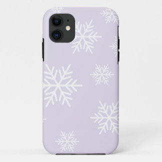 Elegante weiße nordische Schneeflocken auf pastell Case-Mate iPhone Hülle