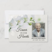 Elegante weiße Orchidee danke Ihnen Karten nach de (Rückseite)