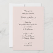 Elegante weiße Orchideen auf rosa Hochzeit Einladung (Rückseite)