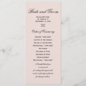 Elegante weiße Orchideen auf rosa Hochzeit Programm (Rückseite)