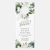 Elegante weiße Orchideen Bohemisch stören nicht Türanhänger (Vorderseite)