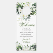 Elegante weiße Orchideen Bohemisch stören nicht Türanhänger (Rückseite)