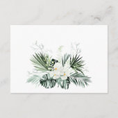 Elegante Weiße Orchideen Bohemische Hochzeiten Det Begleitkarte (Rückseite)