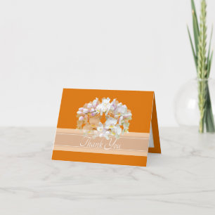 Elegante weiße Orchideen-Cluster-Dankeschön Dankeskarte