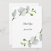 Elegante weiße Orchideen   Dankeskarte (Vorne/Hinten)