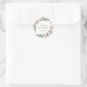 Elegante Weiße Orchideen Grüne Blumenzwiese Runder Aufkleber (Tasche)