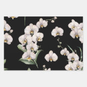 Elegante Weiße Orchideen Palmen Tropische Blüte Geschenkpapier Set (Vorderseite 3)