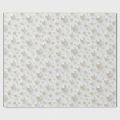 Elegante weiße Perlen Geschenkpapier (Flach)
