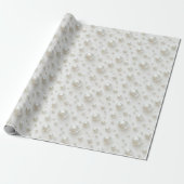 Elegante weiße Perlen Geschenkpapier (Ungerollt)