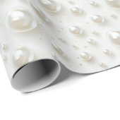 Elegante weiße Perlen Geschenkpapier (Rolleneckpunkt)