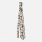 Elegante Weiße Pfingstrose Krawatte (Rückseite)