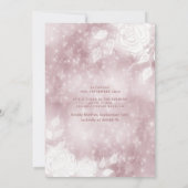 Elegante, weiße Rosen, 16 . Geburtstag Einladung (Rückseite)