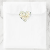 Elegante weiße Rosen Hochzeit Dankeschön Sticker (Tasche)