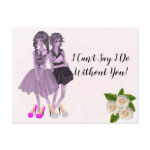 Elegante weiße Rosen werden Sie meine Bridesmaid P