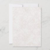 Elegante weiße Rosenknospe Rettete unser Datum Save The Date (Rückseite)