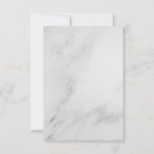 Elegante weiße Save the Date-Karte - Speichern Sie RSVP Karte (Rückseite)