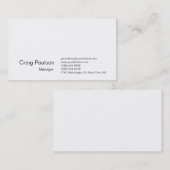 Elegante weiße Schlichte, moderne Visitenkarte (Vorne/Hinten)