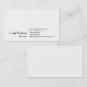 Elegante weiße, Schlichte, trendige Visitenkarte (Vorne/Hinten)