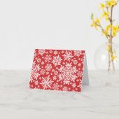 Elegante weiße Schneeflocken (Cranberry) Karte (Gelbe Blume)