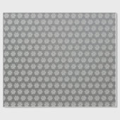 Elegante weiße Schneeflocken Minimalistisch Geschenkpapier (Flach)