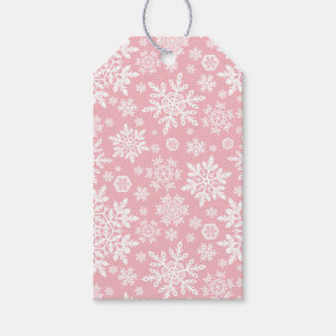 Elegante weiße Schneeflocken (Zuckerblush) Geschenkanhänger