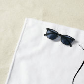 Elegante weiße Schrift Name Strand Handtuch (Beispiel)