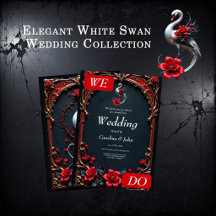 Elegante Weiße-Schwan-Hochzeitskollektion