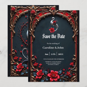 Elegante Weiße-Schwan-Hochzeitskollektion Save The Date