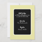 Elegante weiße, schwarze, goldafrikanische Bridale Einladung (Rückseite)