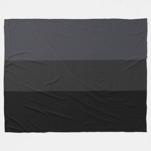 Elegante, weiße, schwarze monochromatische Streife Fleecedecke (Vorderseite (Horizontal))