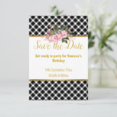 ELEGANTE WEISSE SCHWARZE, ÜBERPRÜFTE ANTWORT RSVP- (Stehend Vorderseite)