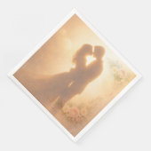 Elegante weiße Serviette (Ecke)