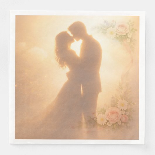 Elegante weiße Serviette (Vorderseite)