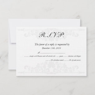 Elegante weiße/silberne Hochzeitskarten Einladung
