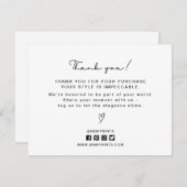 Elegante weiße, soziale Medien Icons danke Karte (Vorne/Hinten)