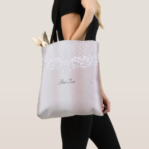 Elegante weiße Spitze Blumen-Tasche Tasche