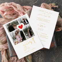 Elegante weiße Spitze rotes Herz 4 Fotos Sei unser