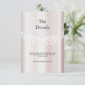 Elegante weiße Spitzen-Detailkarte Begleitkarte (Stehend Vorderseite)