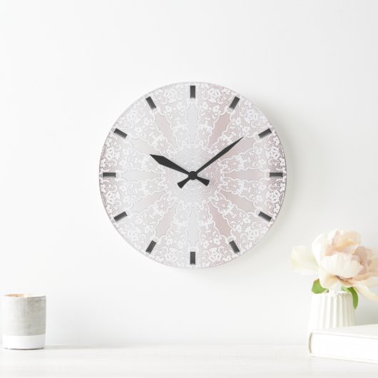 Elegante weiße Spitzen-Wand-Uhr Große Wanduhr (Zuhause)